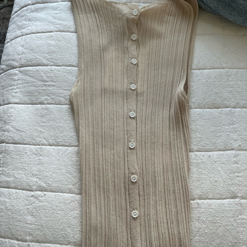 NWT DISSH Gemma Stone Sleeveless Button-Up Top